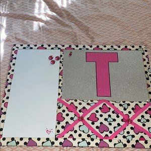 Vision board. THE LETTER T ON IT